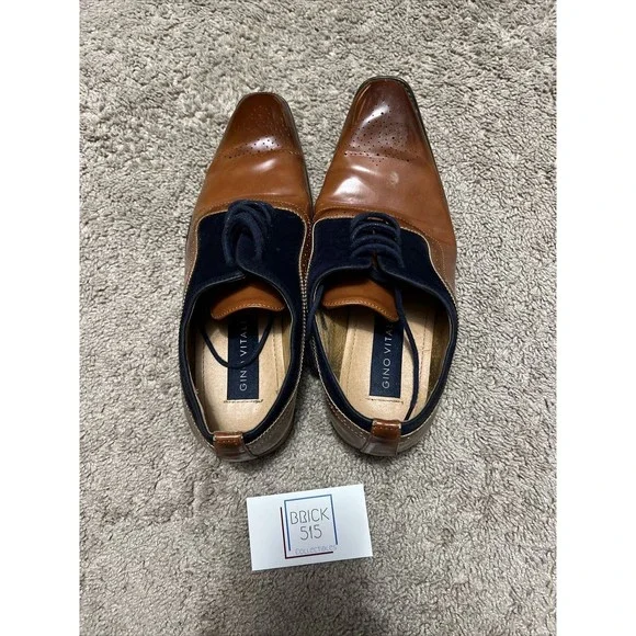 Gino Vitale | Shoes | Gino Vitale Mens Lace Up Medallion Toe Dress Shoe  Size 9 | Poshmark